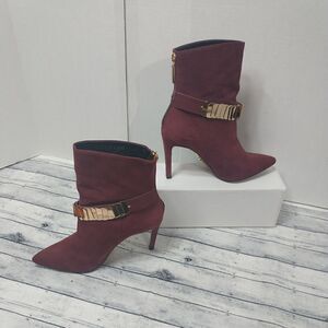 Carrano Ankle Boots Burgundy US  SZ 6 MSRP $359.00